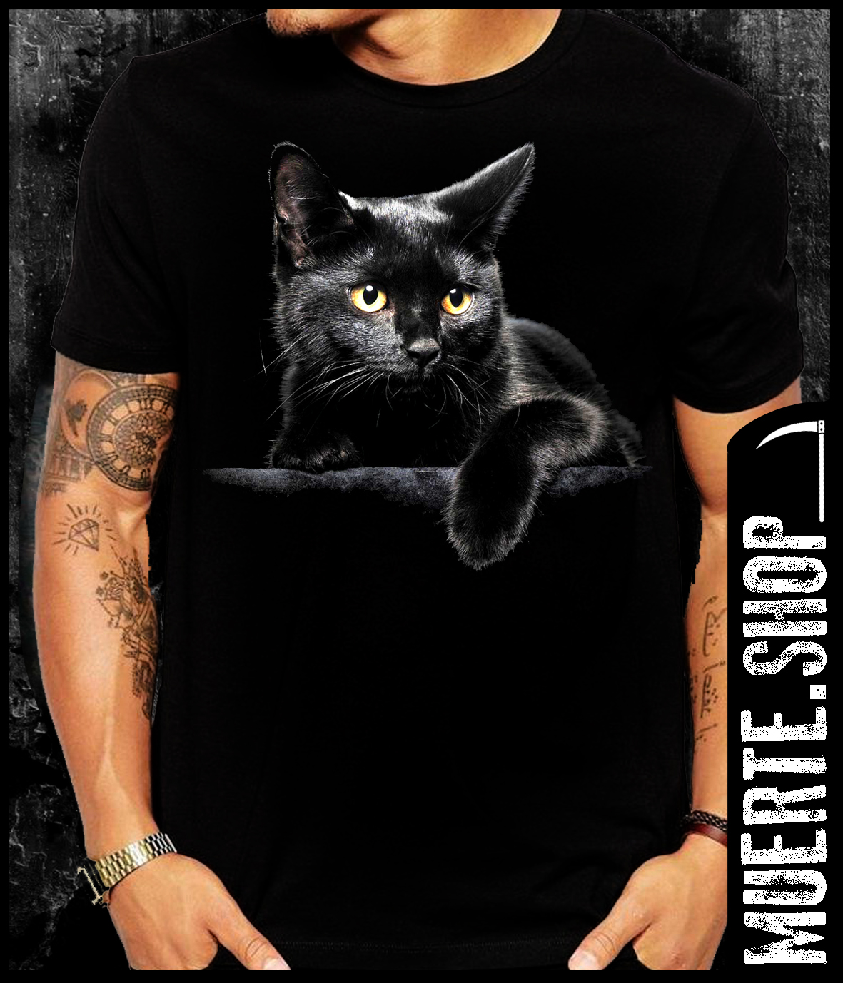 Черна тениска BLACK CAT Черна тениска BLACK CAT